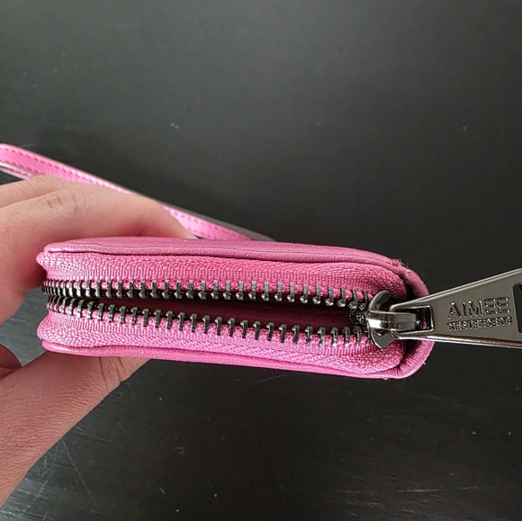 Aimee Kestenberg Pink Zip Around Wristlet Wallet - Picture 15 of 16